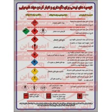 پوستر ایمنی دستورالعمل انبار مواد شیمیایی